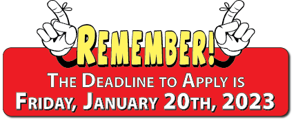 Remember: the application deadline is Friday, January 20th, 2023